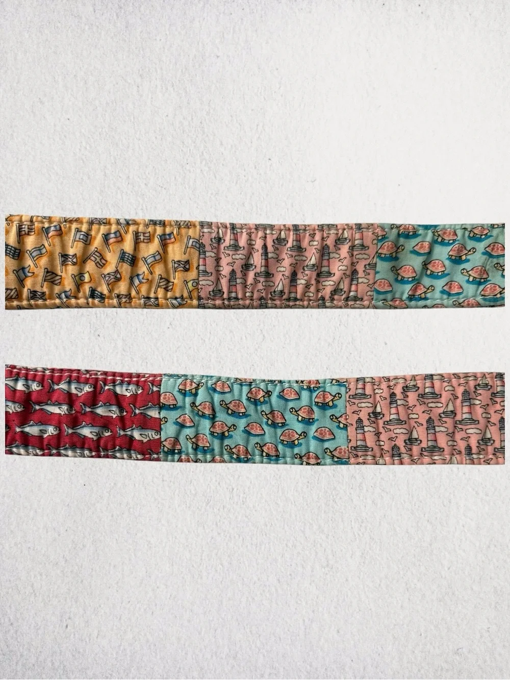 Vineyard Vines Cotton Multi Patterned D-Ring Belt Size M